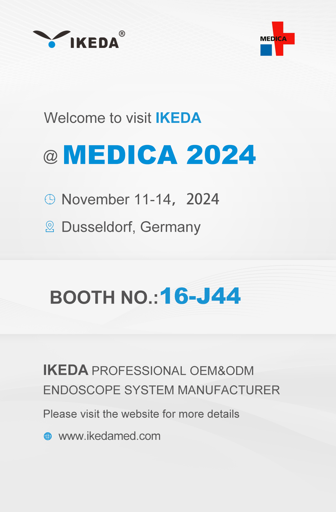 展會(huì)邀請(qǐng) | MEDICA 2024，益柯達(dá)邀您相約德國(guó)!